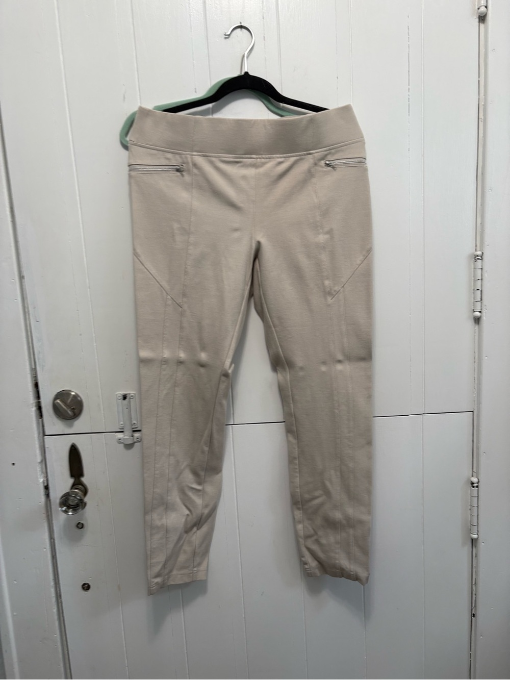 INC High-Rise Slim Ankle Pants - Beige